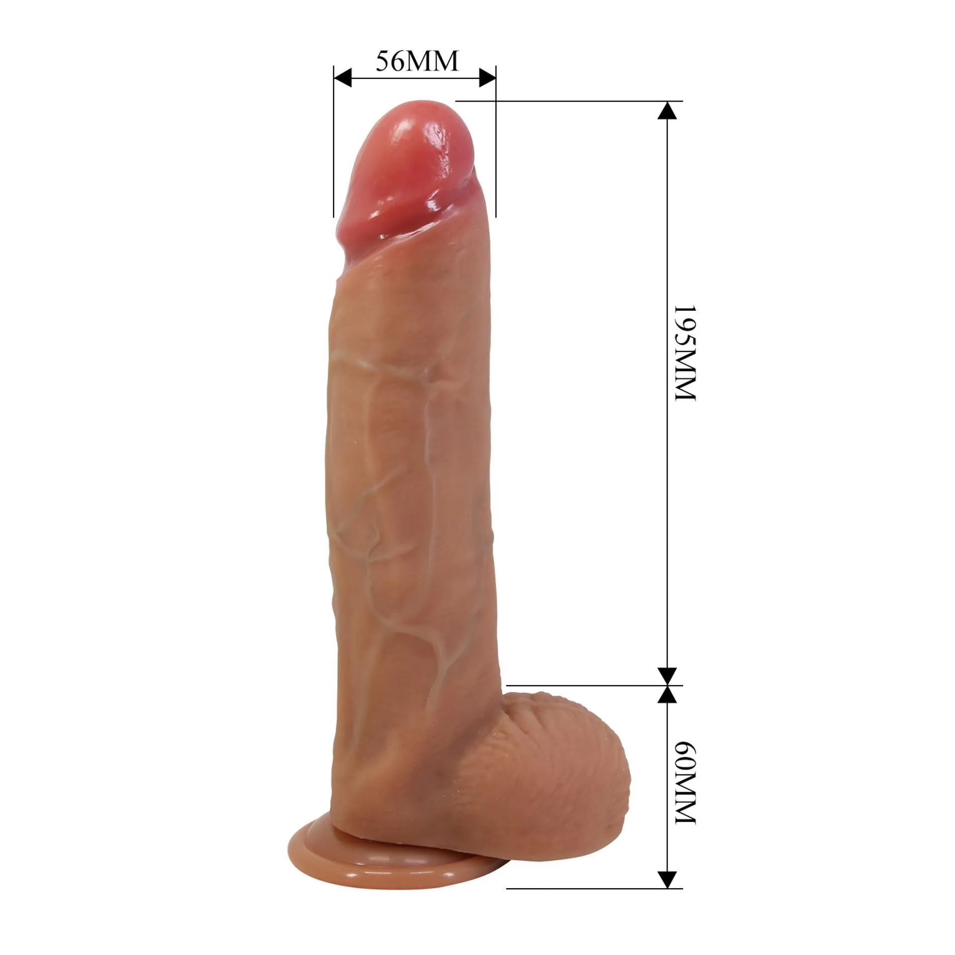 Pretty Love Mendel 10" - Dildo, W kolorze cielistym, 25.5 cm