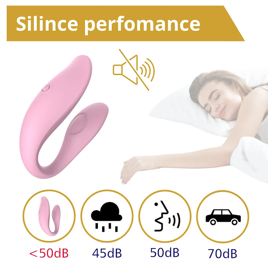 EROSPACE Sweet Play A7 - Wibrator dla par, Różowy, 9, 8 cm