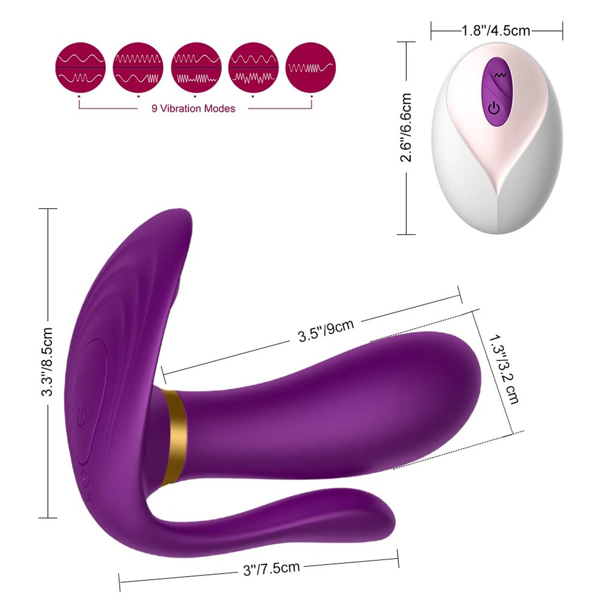 Вибратор B - Series Cute Remote, 11.5 см (фиолетовый)