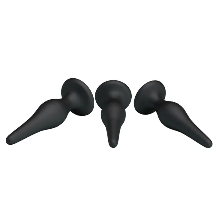Набор анальных пробок Begginer's Mini Anal Kit, 3 шт (черный)