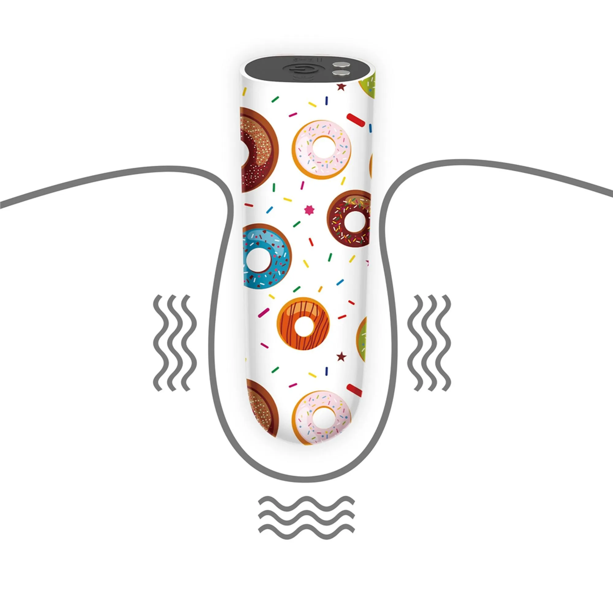 Вибратор для клитора Lovetoy Donut Massager, 8.5 см (белый)