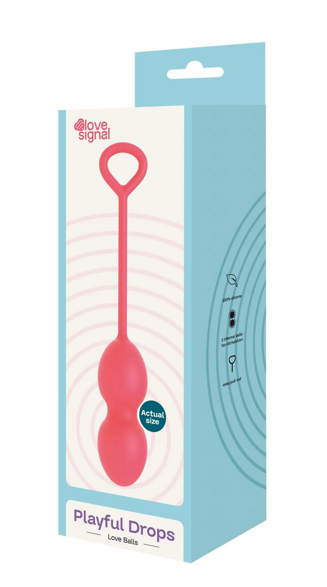 Вагінальні кульки Dream Toys Playful Drops, 17.5 см (червоний)