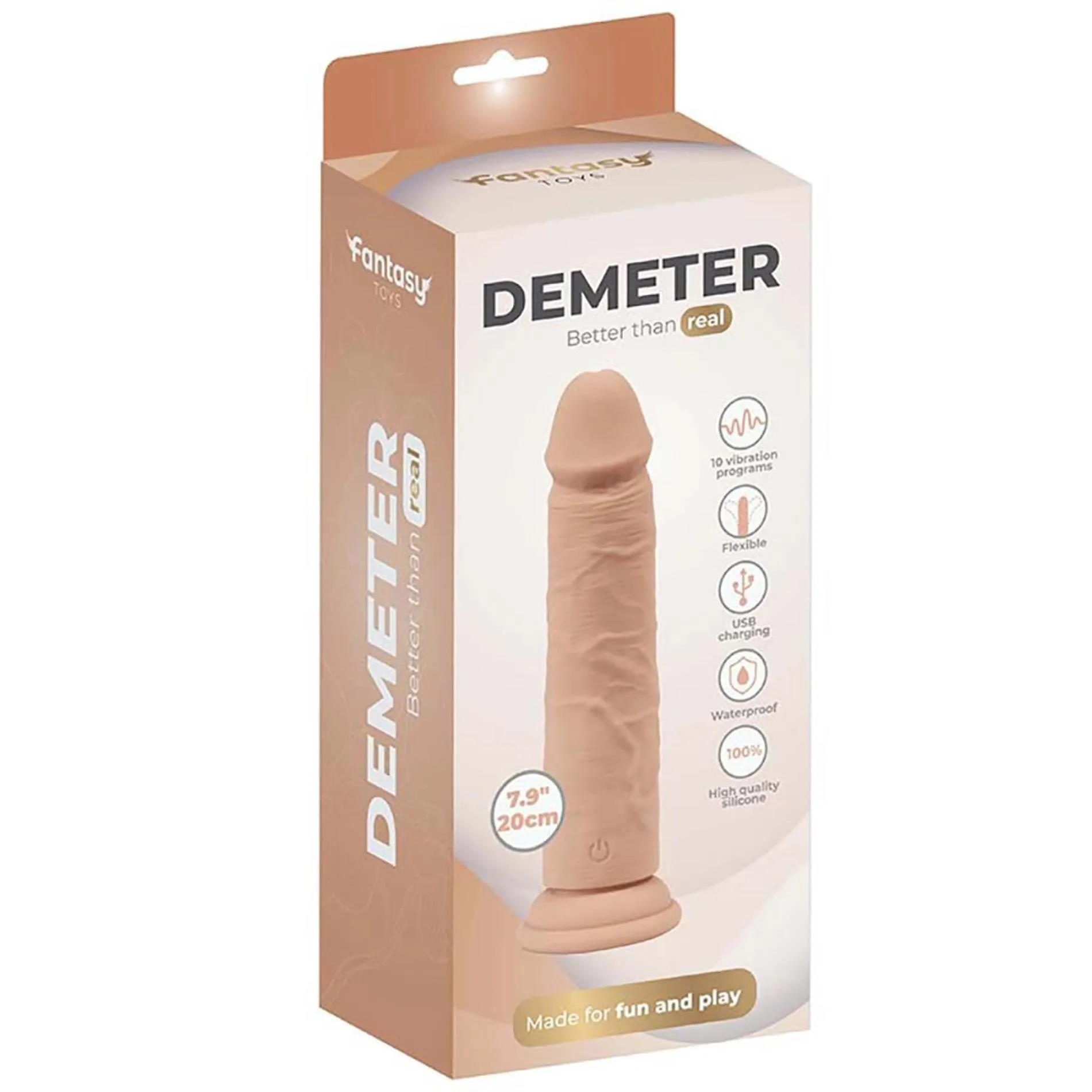 Фаллоимитатор Fantasy Demeter, 20 см (телесный)