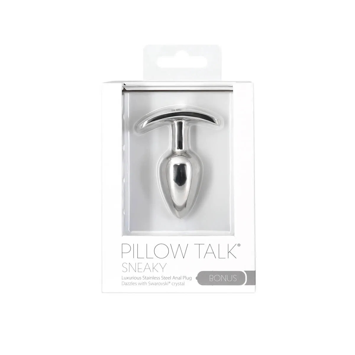 Анальная пробка Pillow Talk Sneaky Stainless Steel Butt Plug, 6,6 см (серебристый)