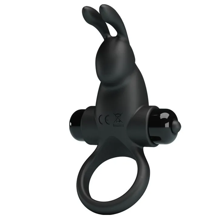 Ерекційне кільце Pretty Love Vibrant Penis Ring I, 11,3 см (чорний)
