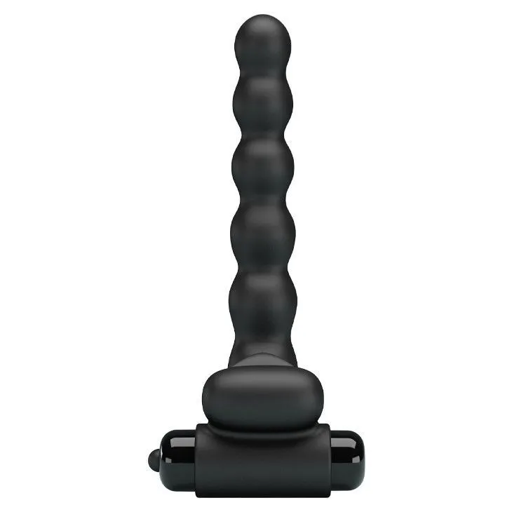 Насадка на пеніс з вібрацією і ерекційним кільцем Pretty Love Hercules Penis Sheath III, 15,3 см (чорний)