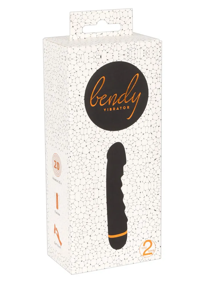 You2Toys Bendy Ripple - Wibrator, Czarny, 16, 5 cm