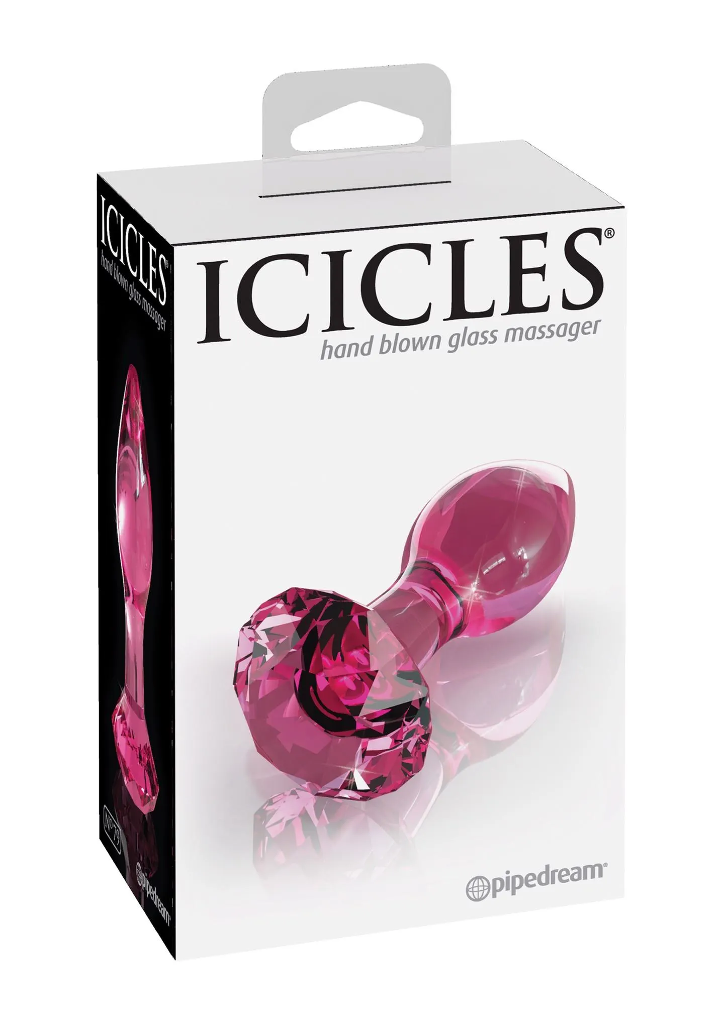 Анальная пробка Pipedream Icicles № 79, 9,1 см (розовый)