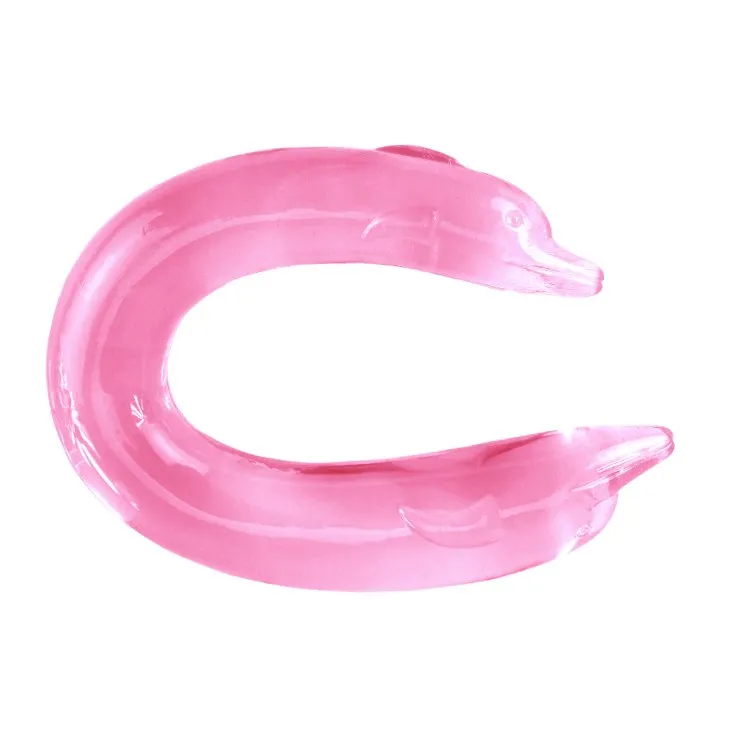 BAILE Double Dolphin - Dwustronny dildo B, Różowy, 30.5 cm