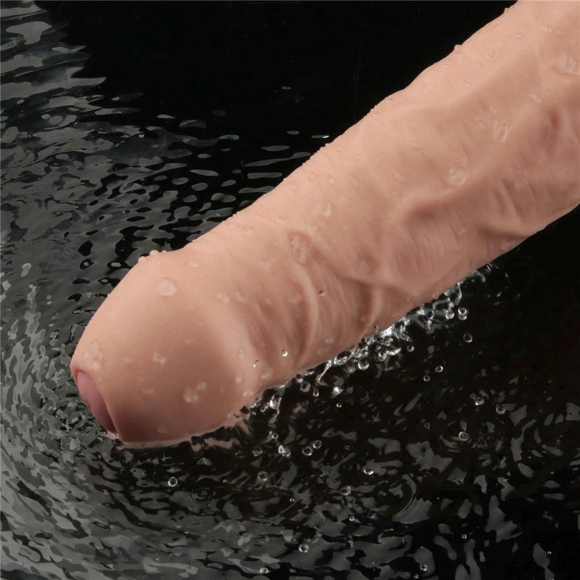 Lovetoy Real Softee 9.5" - Wibrator, W kolorze cielistym, 24 cm