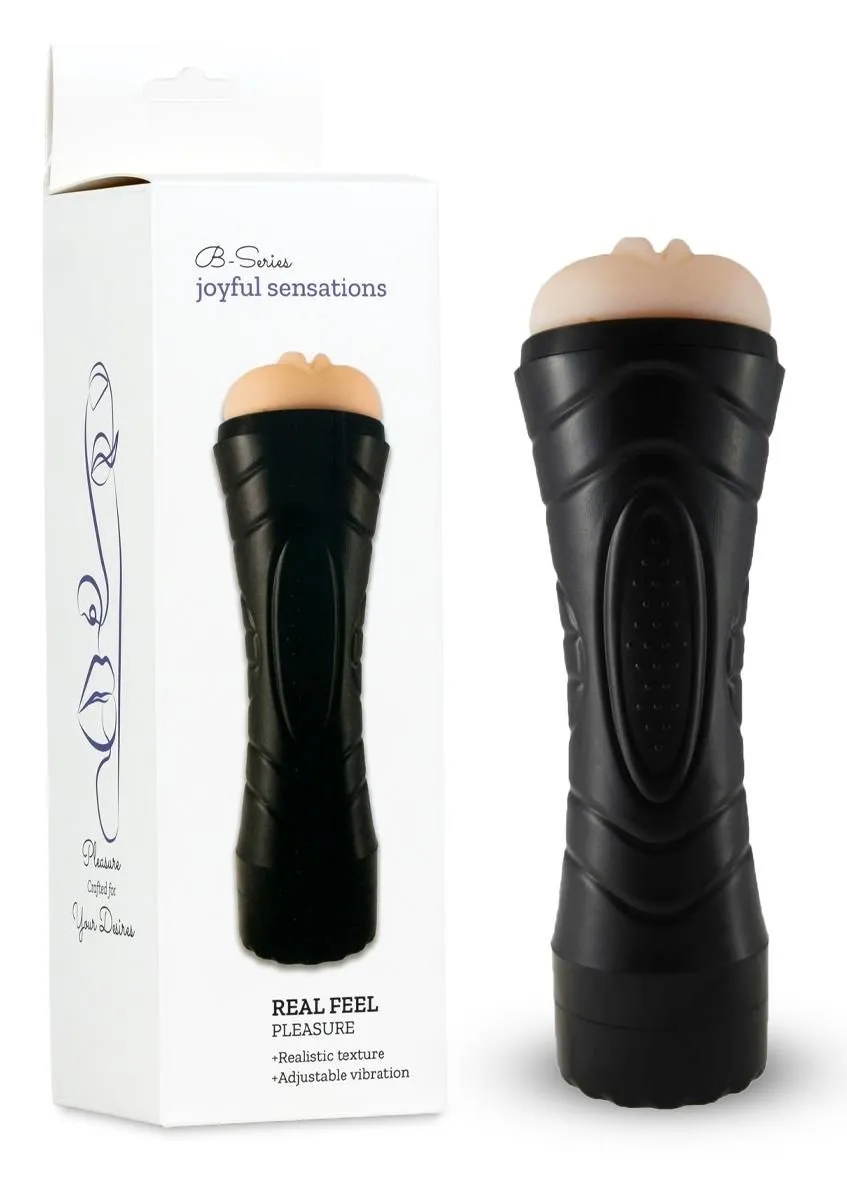 B - Series Lyla Lyla - Masturbator z wibracją, Flesh, 24 cm