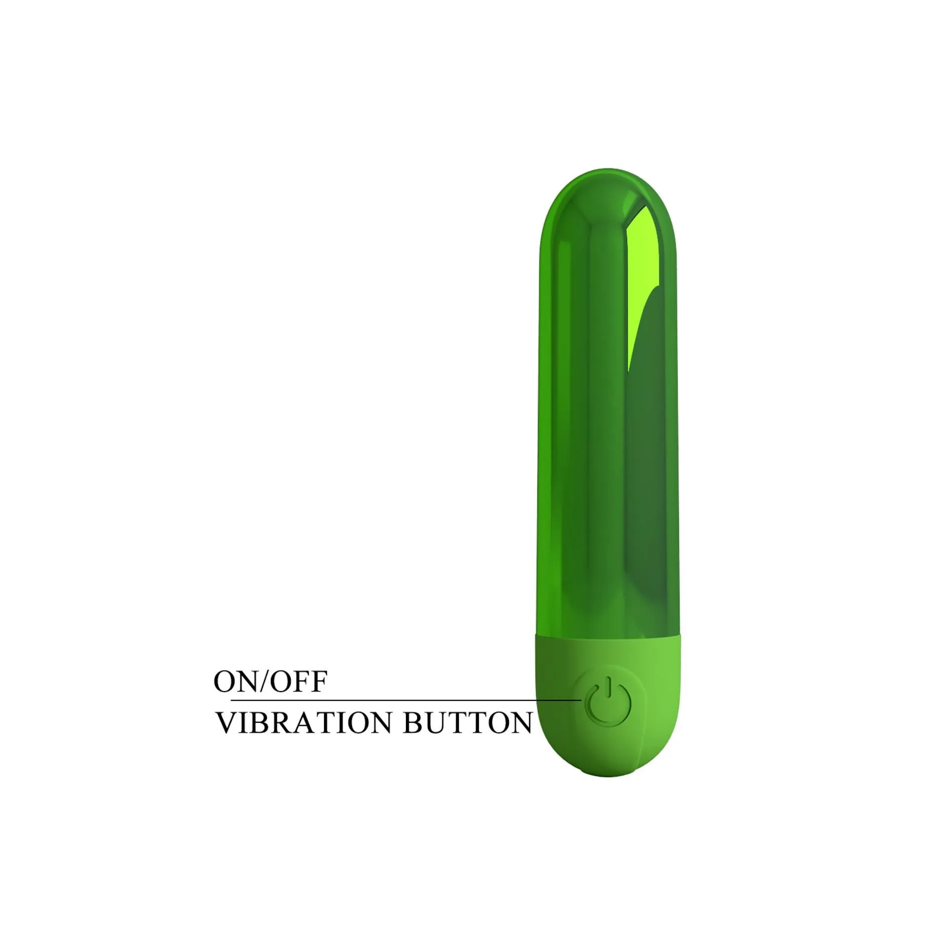 Pretty Love Kiwi Powerfull - Mini-wibrator, Zielony, 8 cm