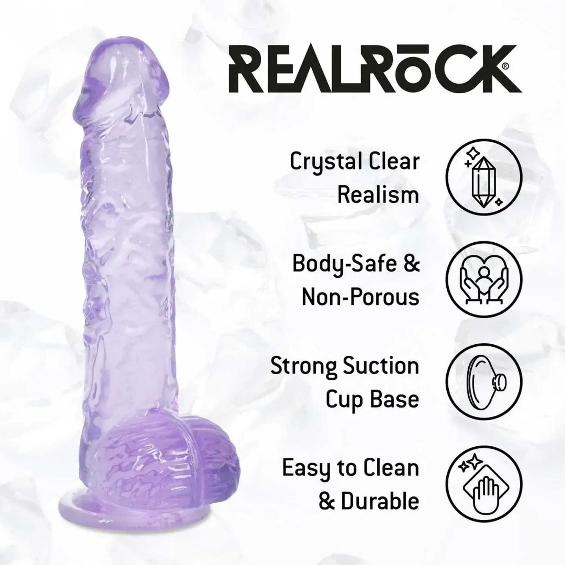 Фаллоимитатор RealRock Realistic 5", 12.7 см (фиолетовый)