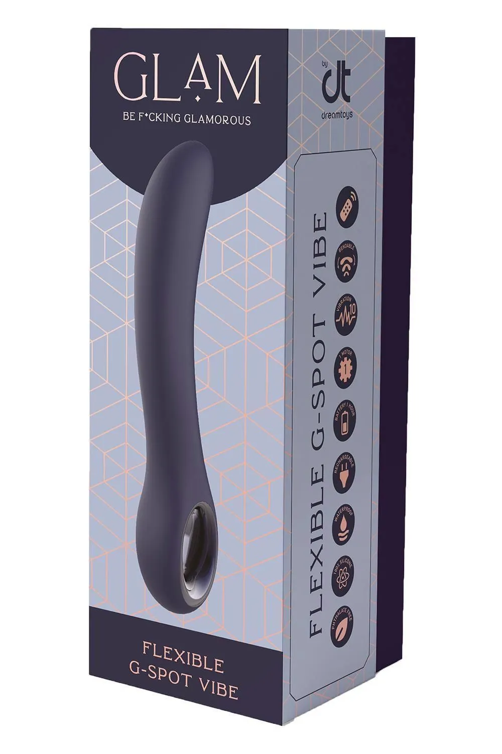 Wibrator Glam Flexible G-Spot Vibe, 22 cm (niebieski)