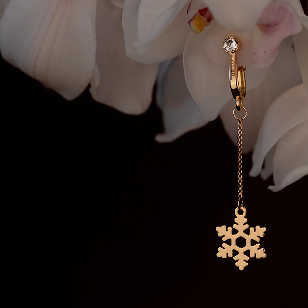 UPKO Snowflake - Zaciski łechtaczki, Złoto, 3.5 cm