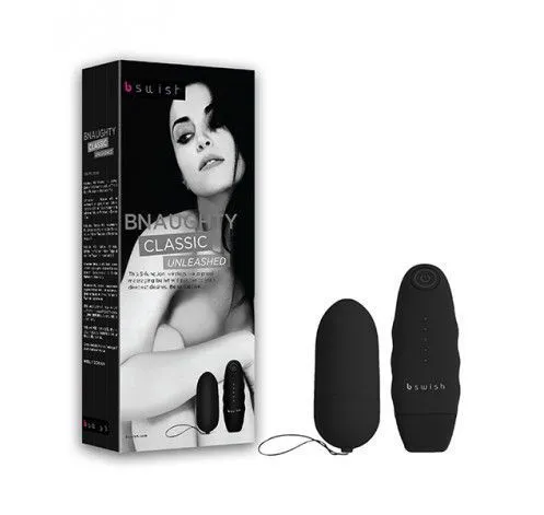 Віброяйце B Swish Bnaughty Classic Unleashed, 7.6 см (чорний)