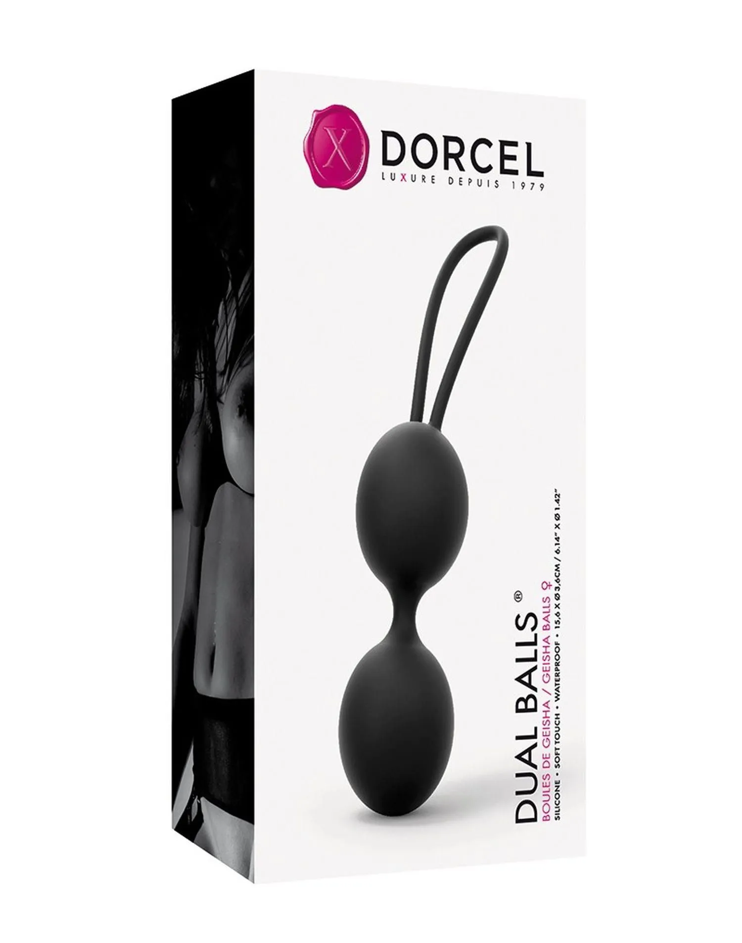 Вагінальні кульки Dorcel Dual Balls, 15,6 см (чорний)