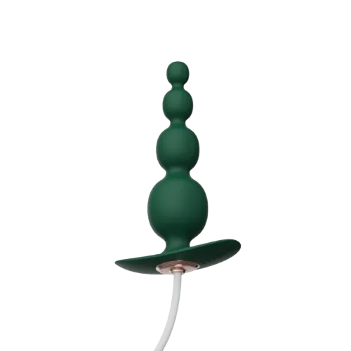 Анальная пробка Qingnan No.8 Mini Vibrating Anal Bead, 12 см (зеленый)