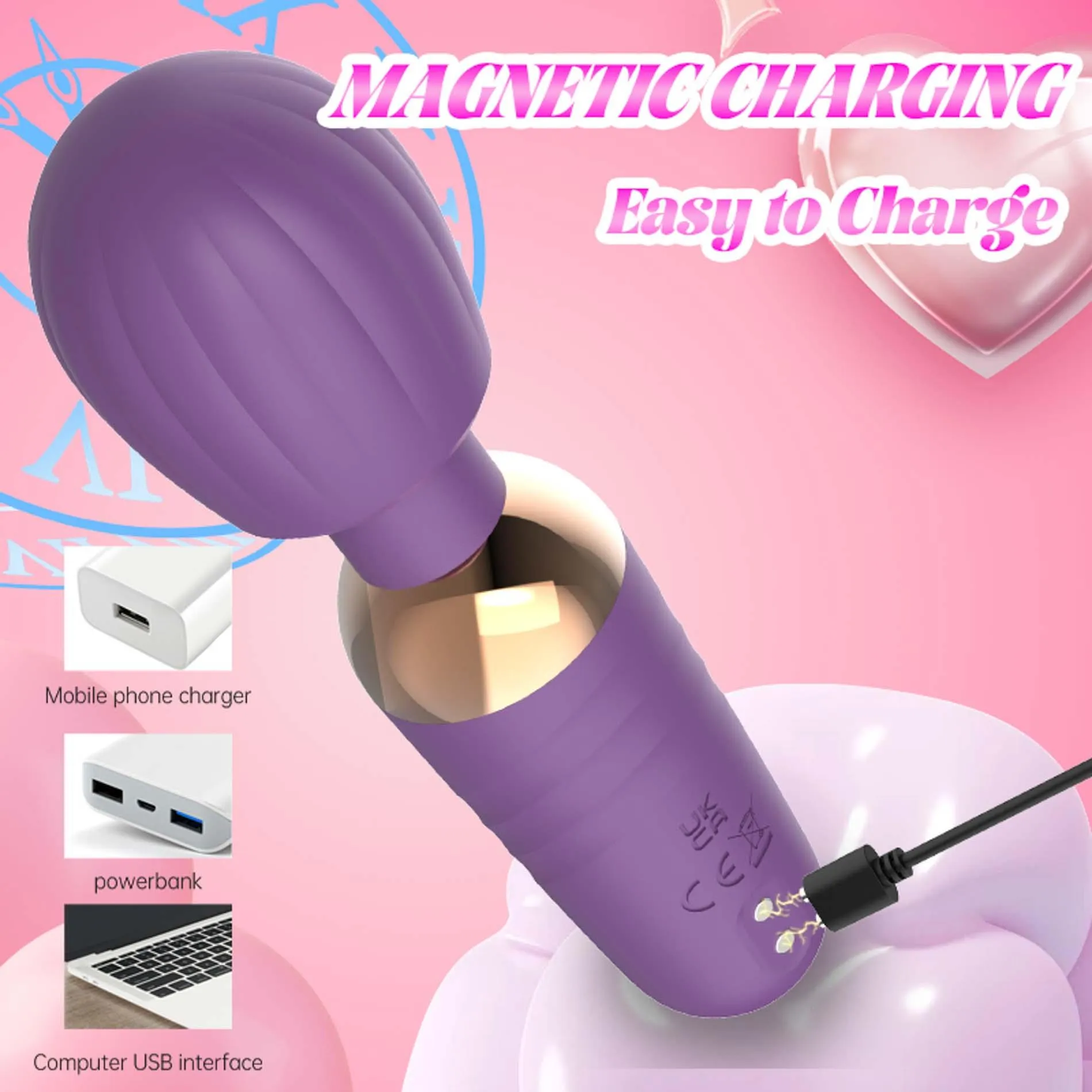 Вибратор B - Series Cute Little Fairy Wand, 14 см (фиолетовый)