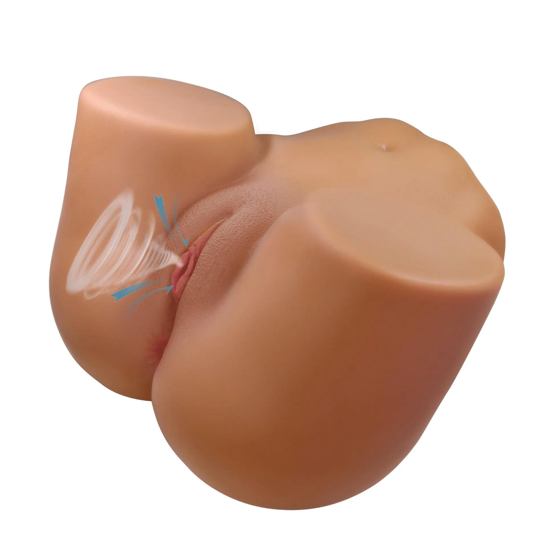 Crazy Bull Wendy Vagina & Anal - Masturbator realistyczny z wibracjami, Brązowy, 34 cm