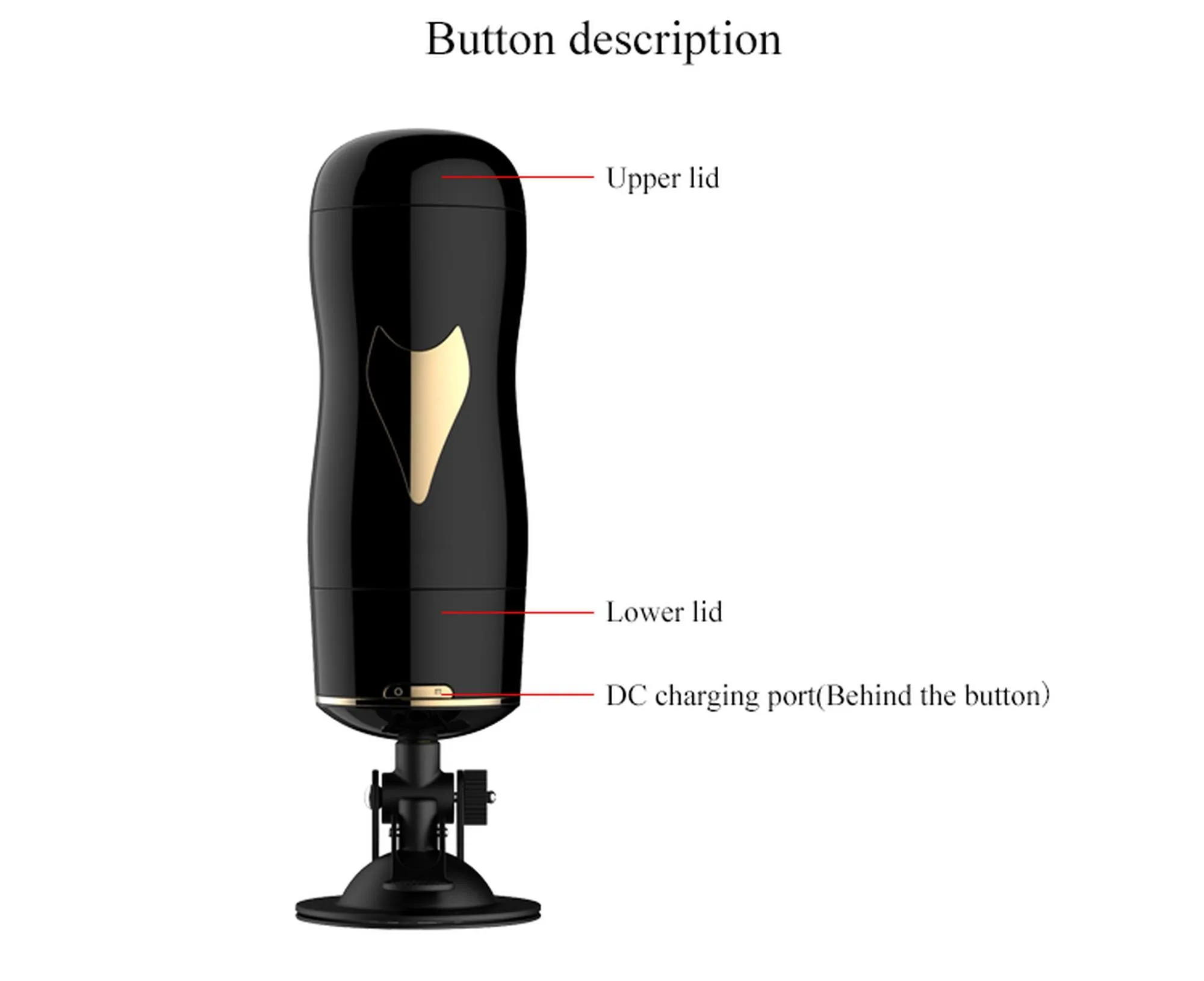 B - Series Fox Fox - Masturbator automatyczny, Czarny, 24.8 cm