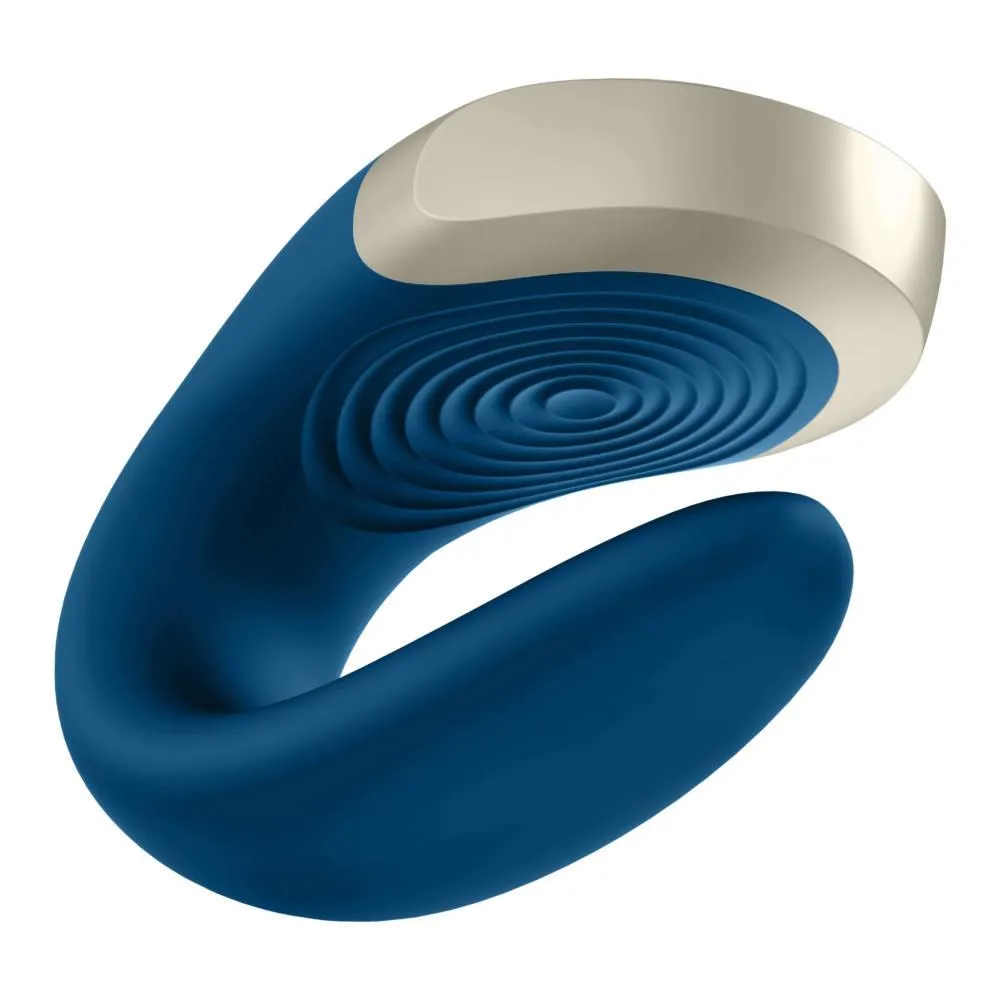 Satisfyer Double Love - Wibrator dla par, Niebieski, 8, 6 cm