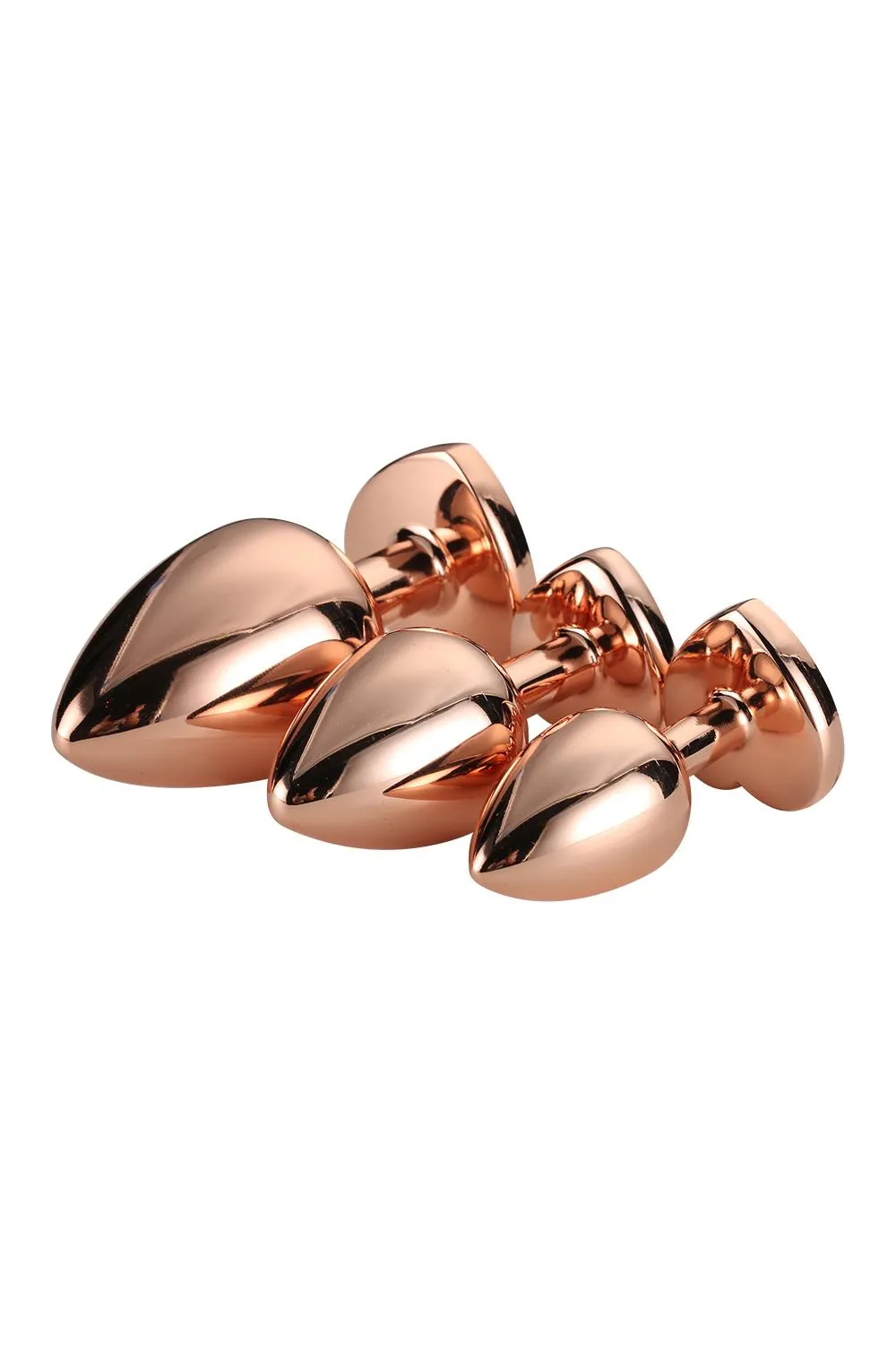 Dream Toys Gleaming Love Gold Plug Set - Korek analny, Różowy, 9.5 cm
