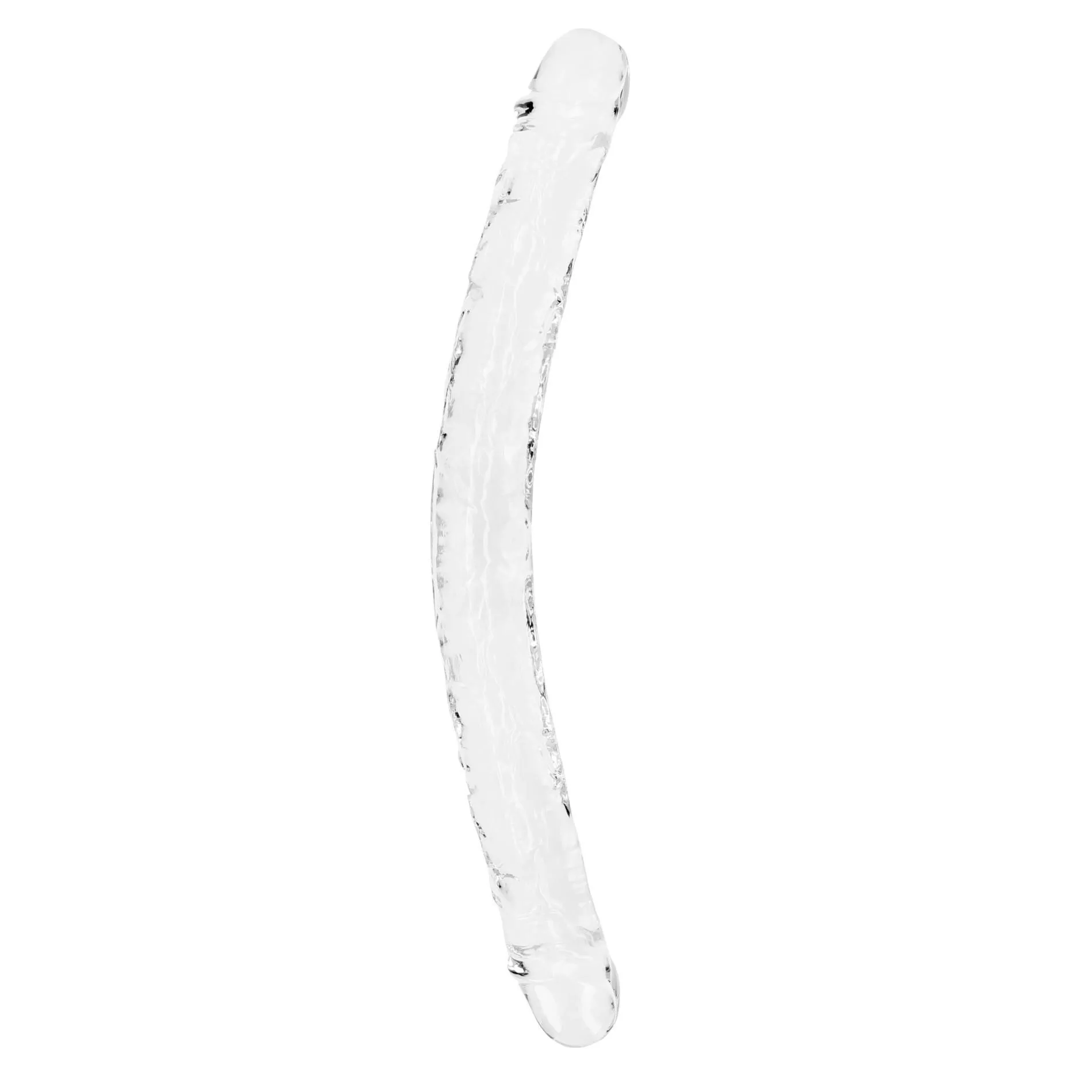 RealRock Realistic Double Dong - Dwustronny dildo B, Przezroczysty, 45 cm