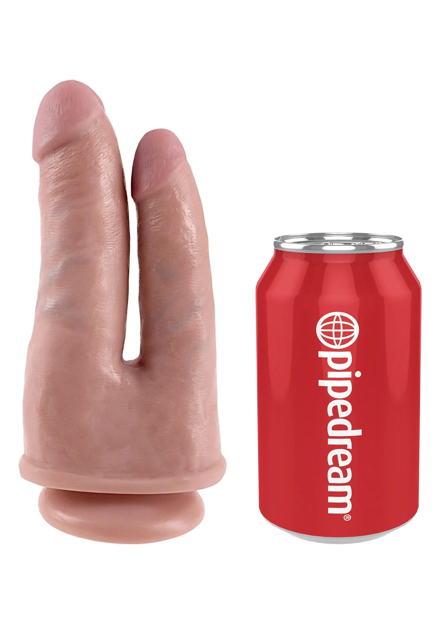 Двойной фаллоимитатор Pipedream King Cock Double Penetrator Light, 20.9 см (телесный)