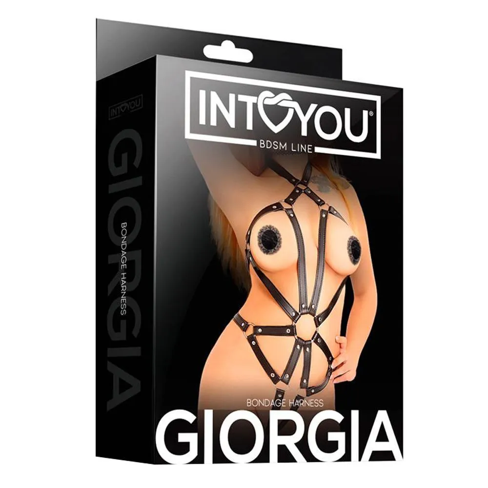 Бдсм-портупея Intoyou Giorgia, One Size (чорний)