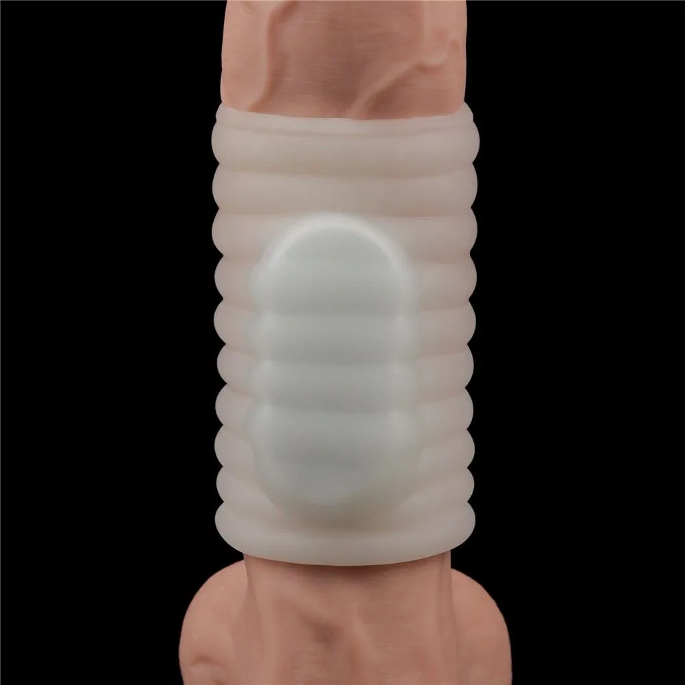 Lovetoy Vibrating Wave Knights Ring - Pierścień erekcyjny, Biały, 10 cm
