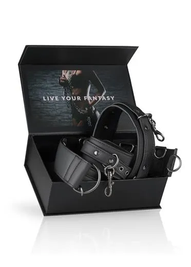 BDSM набор EasyToys Neck and Wrist Restraint (черный)