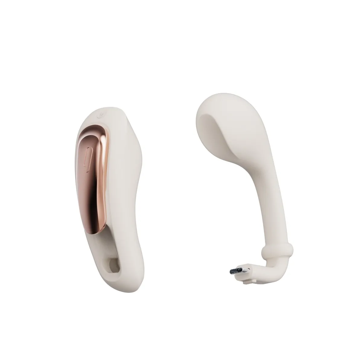 Qingnan No.6 Wireless Control Wearable Vibrator - Wibrator, Biały, 8 cm