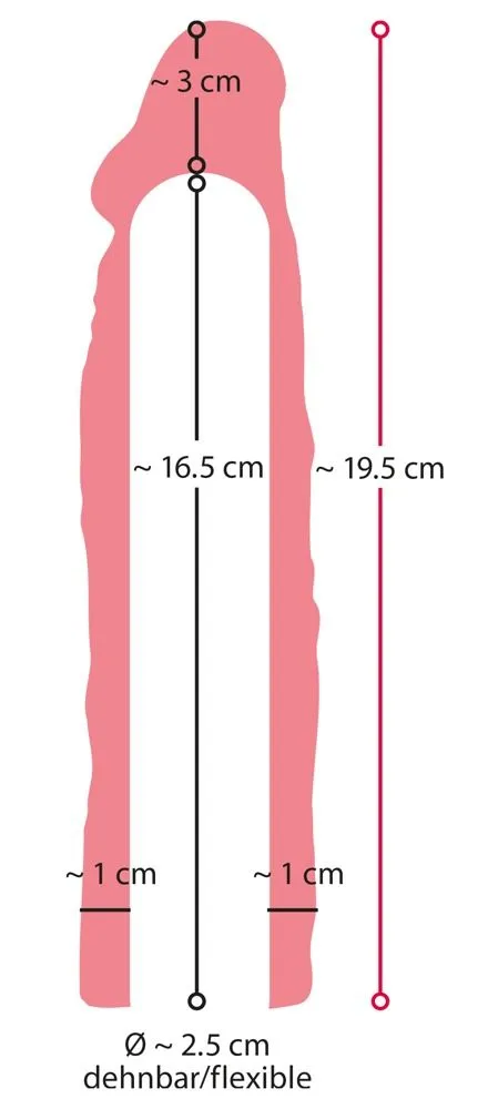 Насадка на пеніс Nature Skin Extension Sleeve, 19,5 см (тілесний)