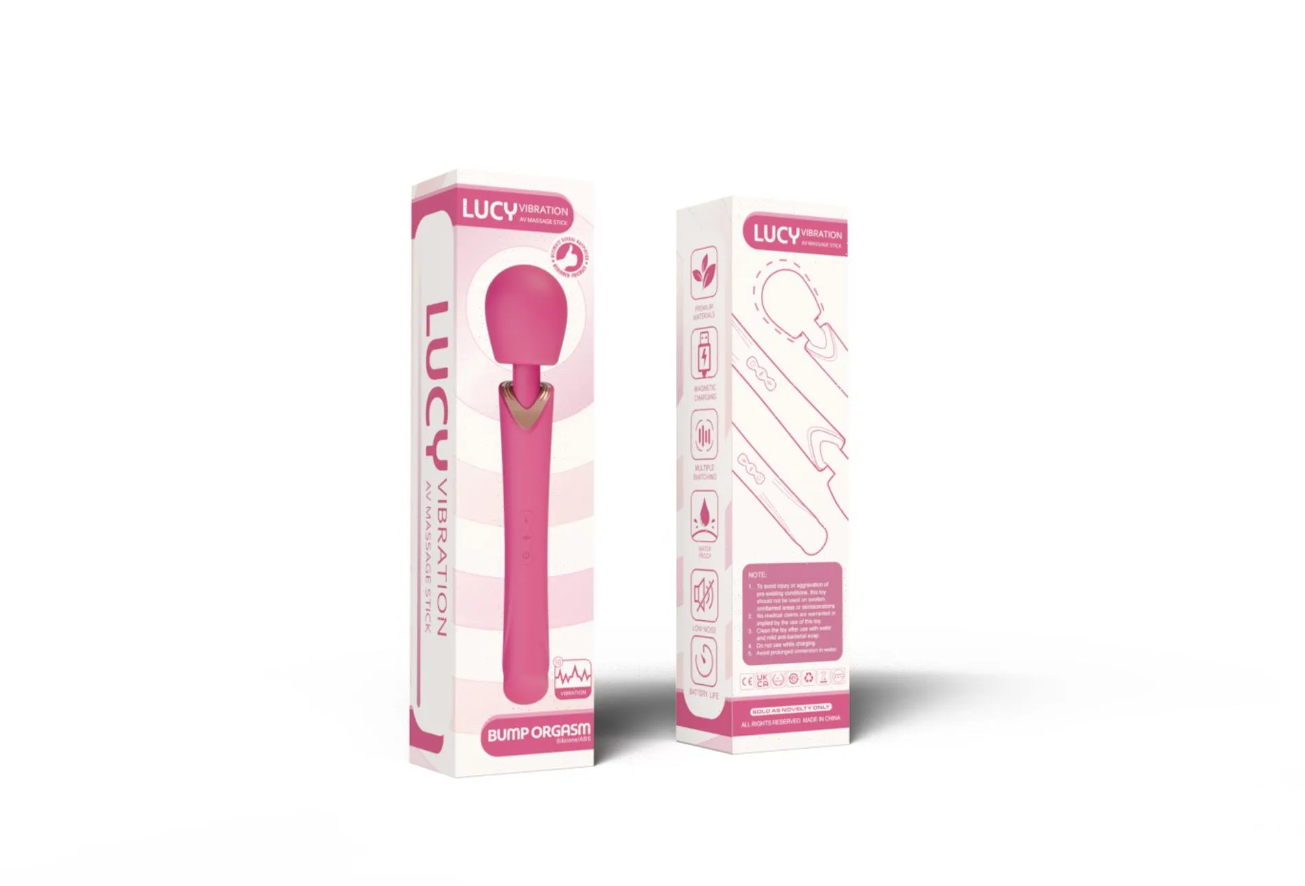 Вибратор B - Series Cute Perfect Wand, 30 см (розовый)