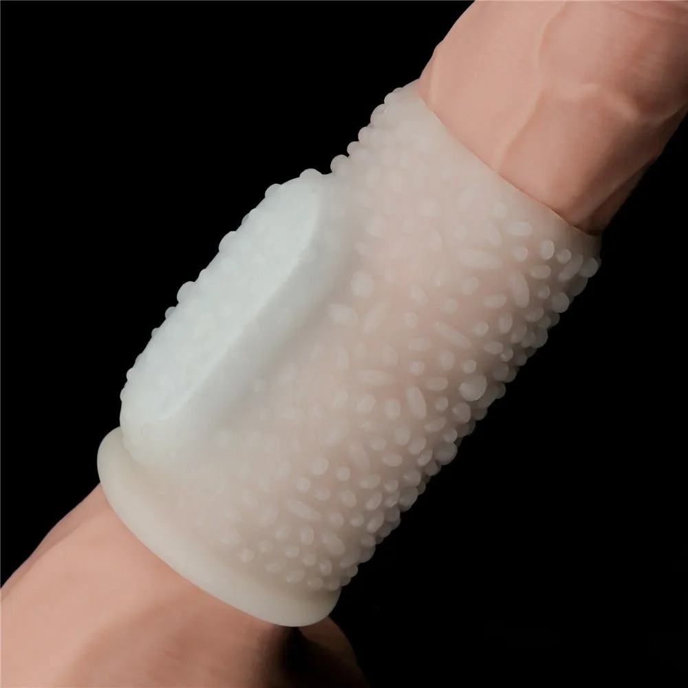 Насадка на пеніс з вібрацією LoveToy Vibrating Drip Knights Ring, 10 см (білий)