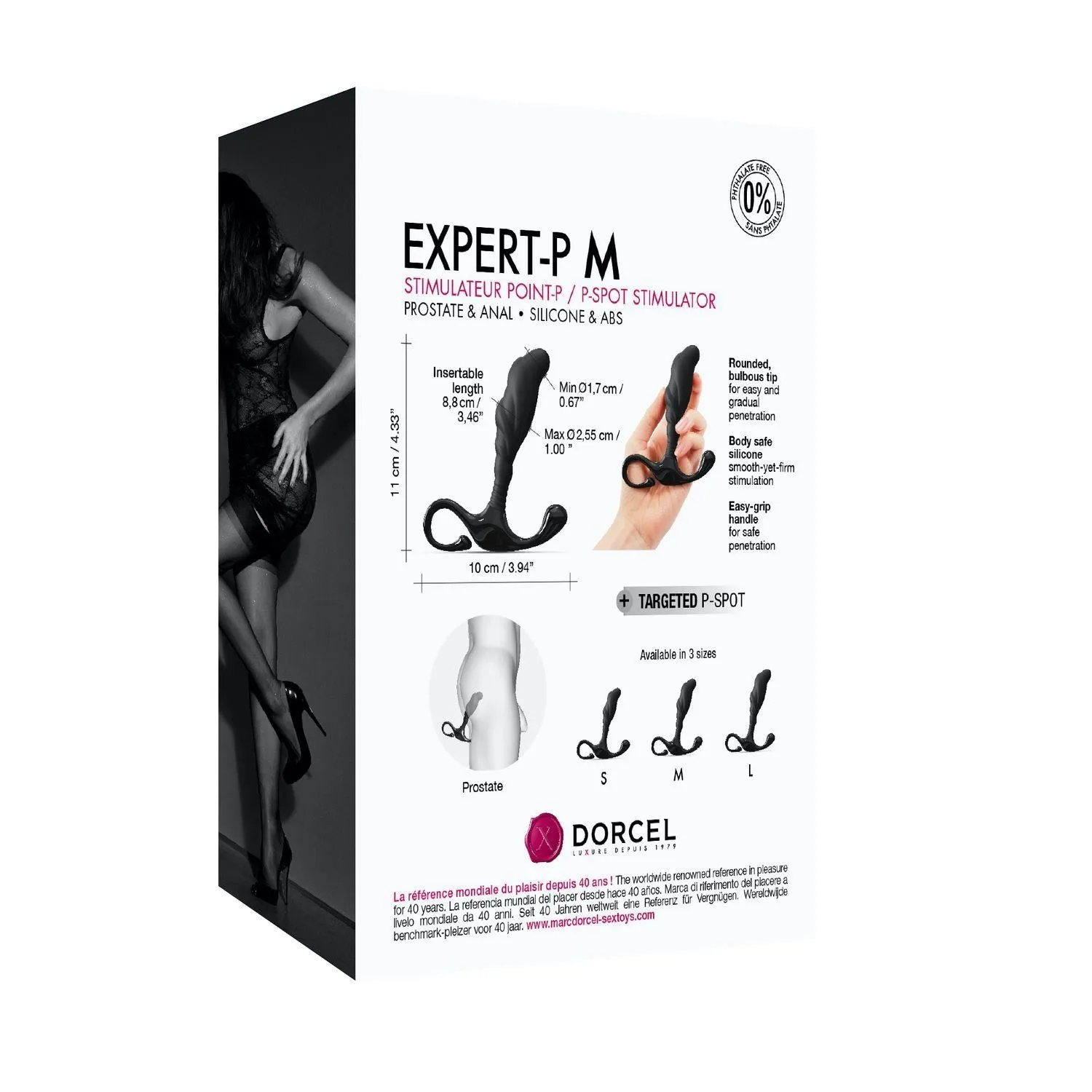 Масажер простати Dorcel Expert P M, 11 см (чорний)