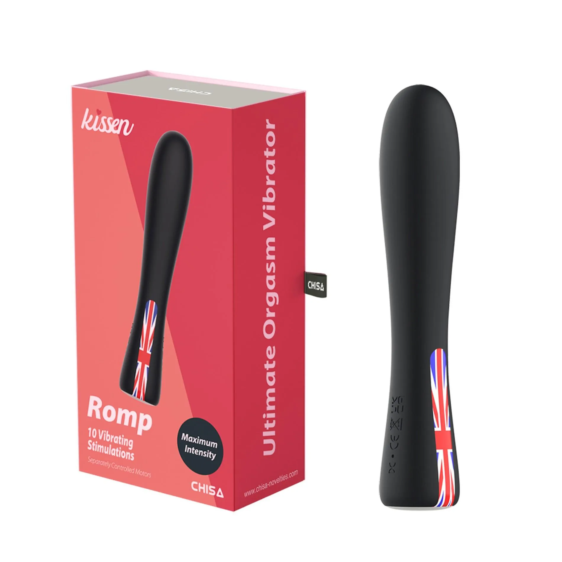 Romp Romp - Wibrator, Czarny, 18 cm