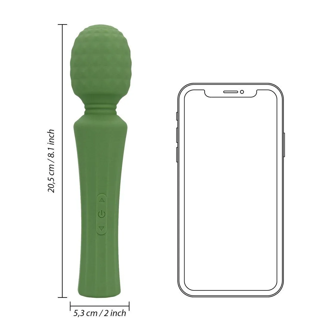 Loveline Powerful Wand - Wibromasażer, Zielony, 20.5 cm