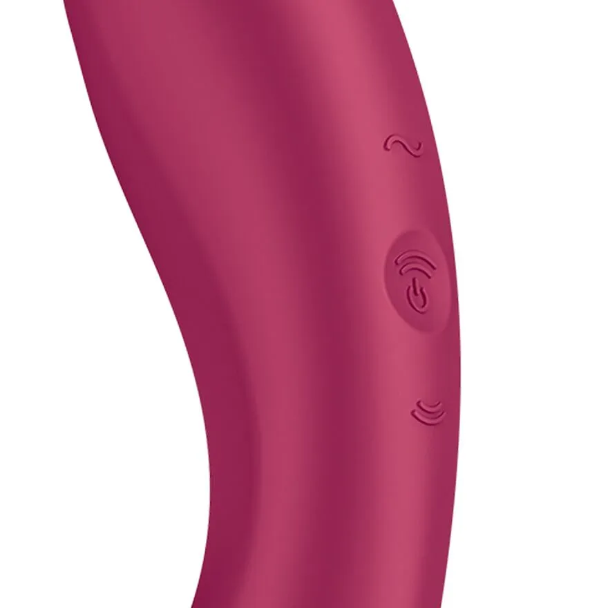 Вакуумный стимулятор клитора с вибрацией Satisfyer Curvy Trinity 1 (бордовый)