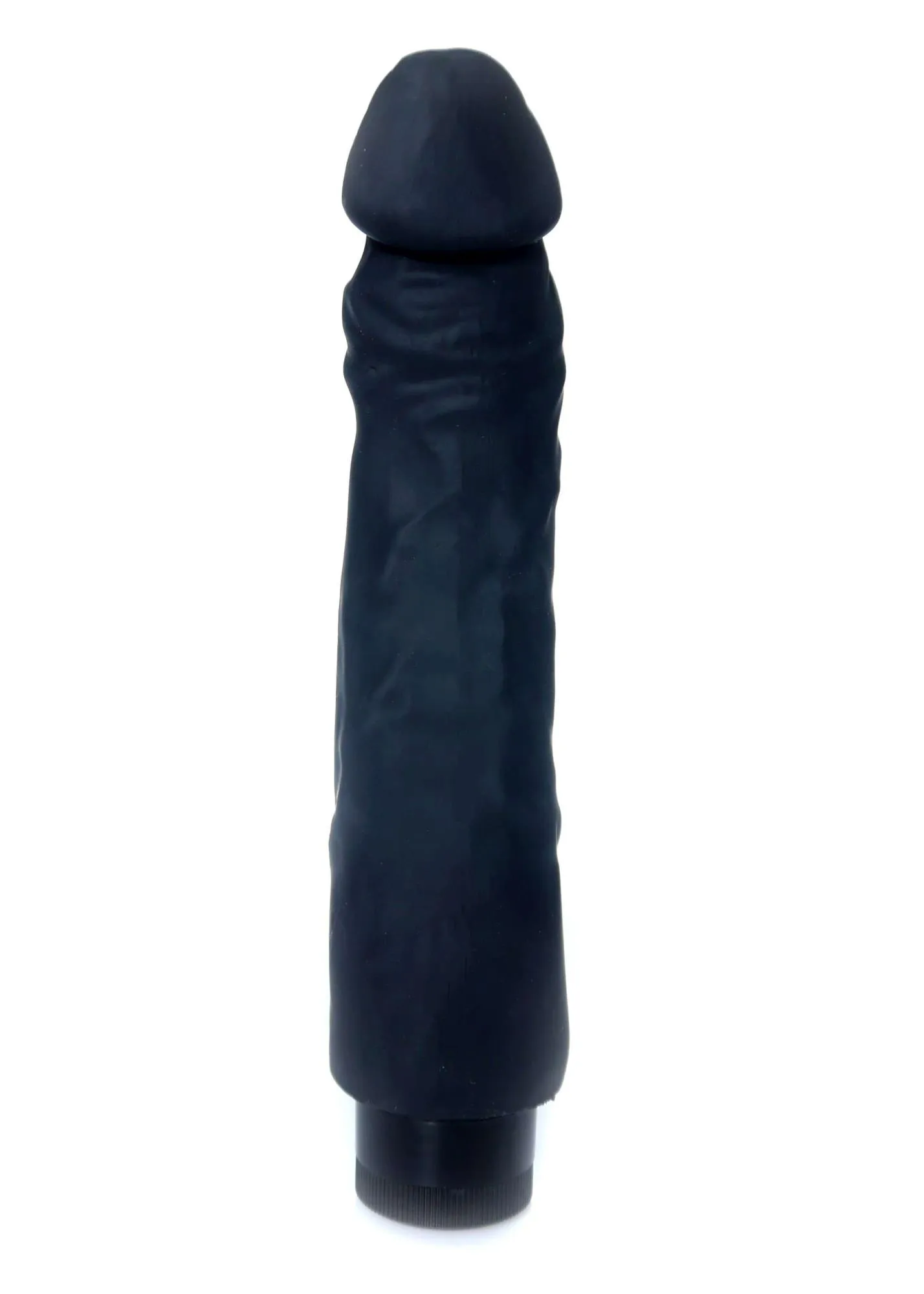 Boss Series Real Skin - Realistyczny wibrator, Czarny, 22.5 cm