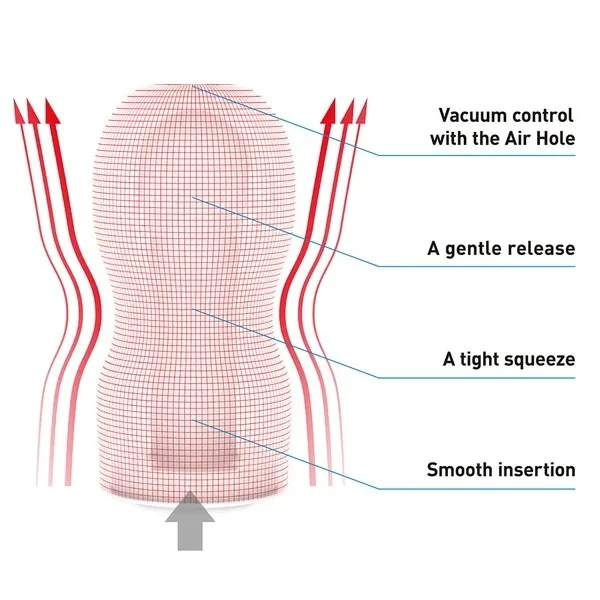 Tenga Original Vacuum Cup Strong - Masturbator, Biały, 16, 5 cm