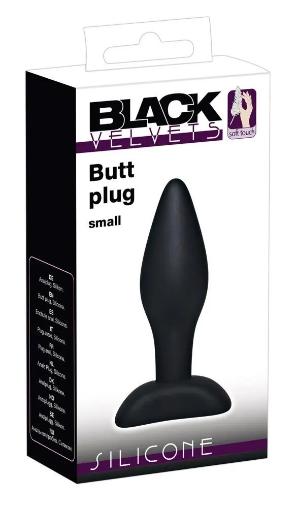 Анальная пробка Black Velvets, 9 см (черный)
