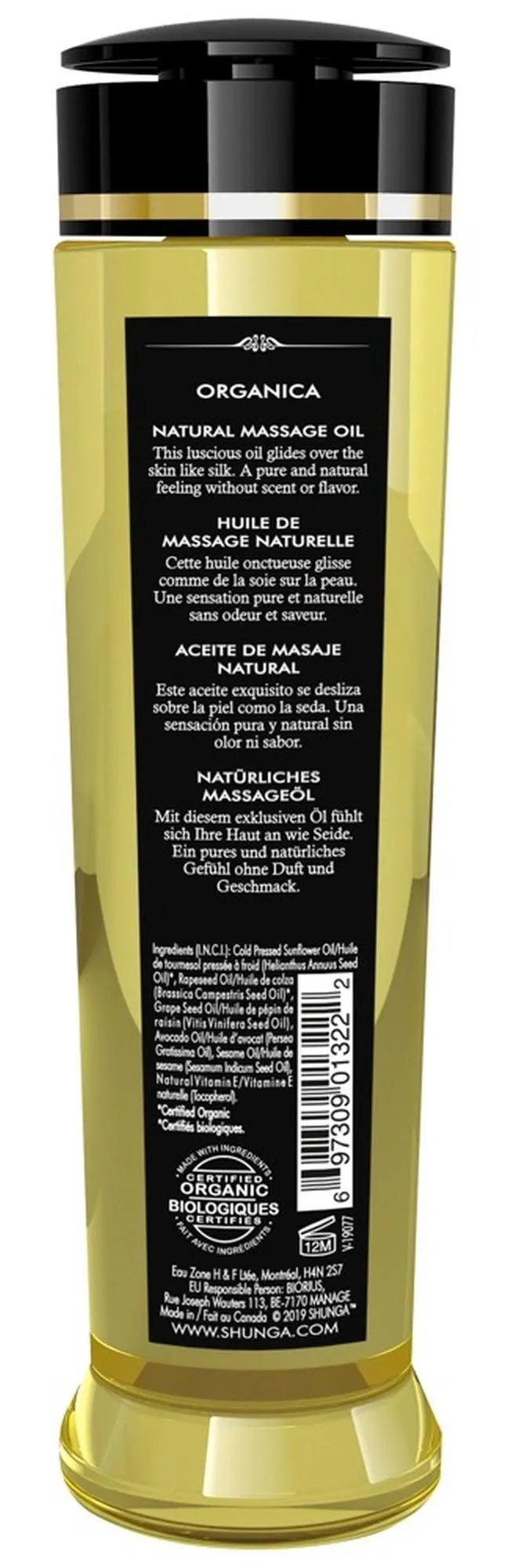 Масажна олія Shunga Organica Natural, 240 мл Масажна олія Shunga Organica Natural, 240 мл