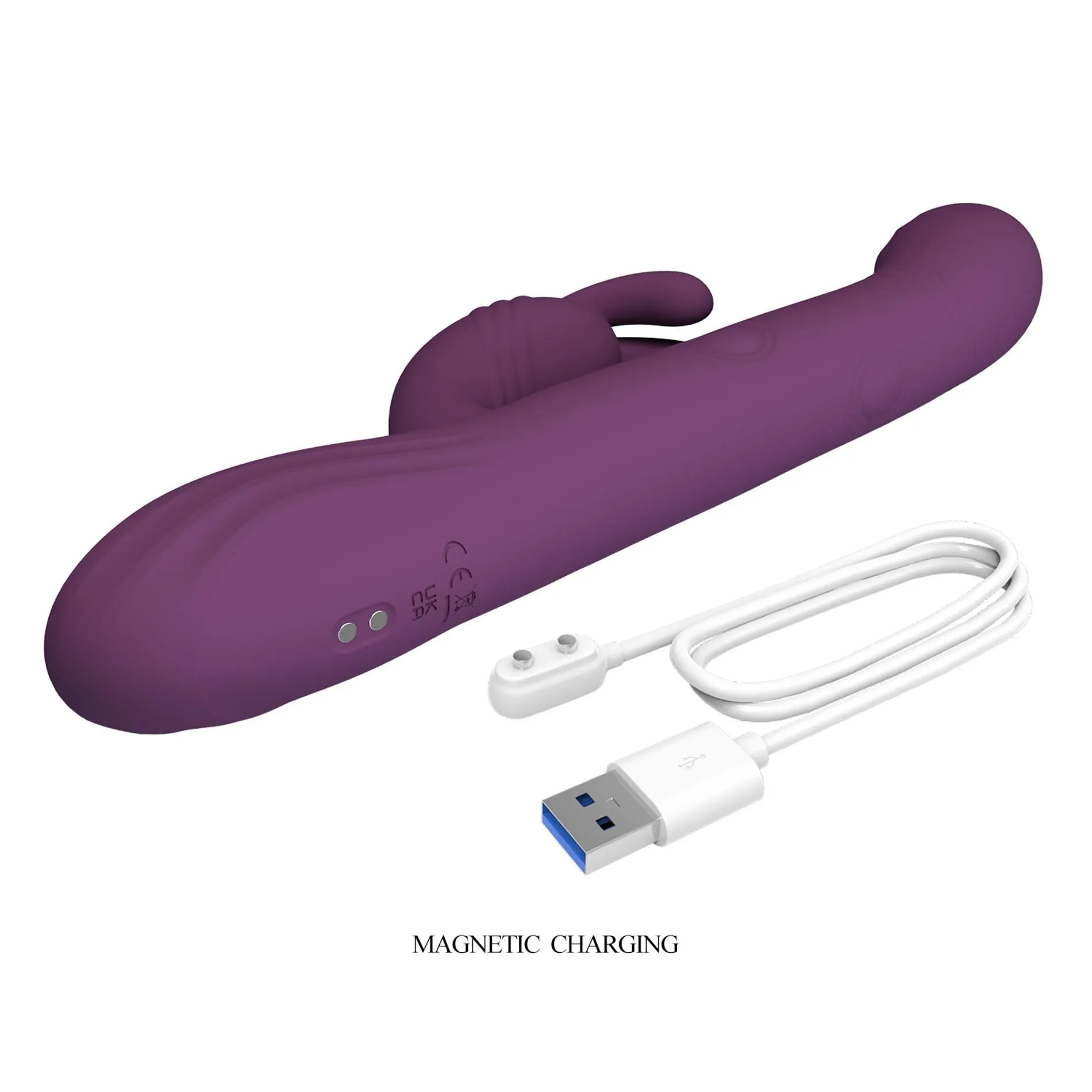 Вібратор-кролик Pretty Love Dee Purple, 23.9 см (фіолетовий)