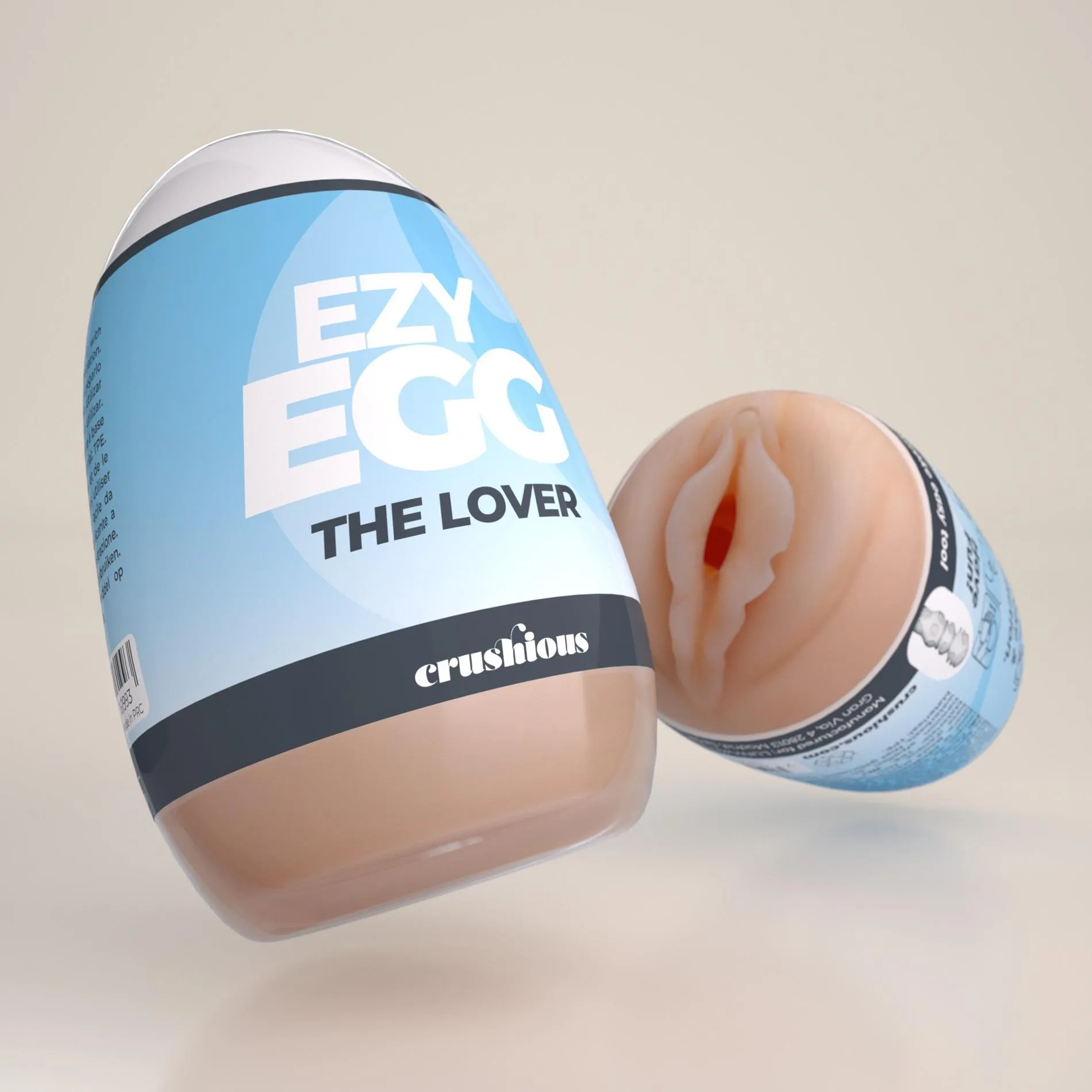 Crushious Ezy Egg The Lover - Masturbator jajko, W kolorze cielistym, 8.7 cm