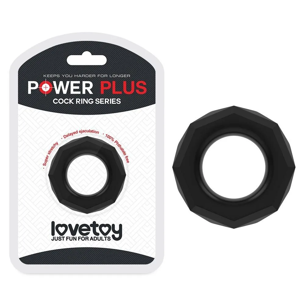Ерекційне кільце Lovetoy Power Plus Cock Ring Series (чорний)
