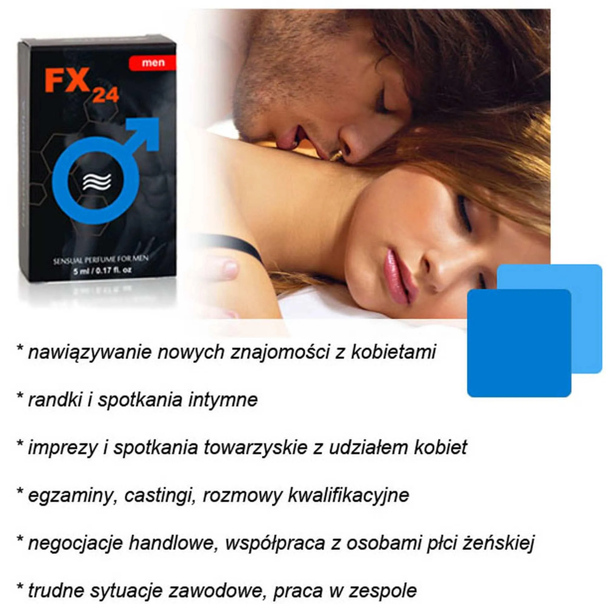Aurora FX24 - Perfumy męskie z feromonami, 5 ml