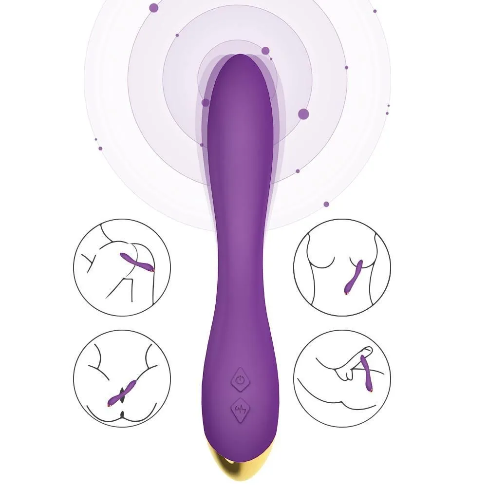 B - Series Joy Flamingo - Wibrator, Fioletowy, 22.2 cm