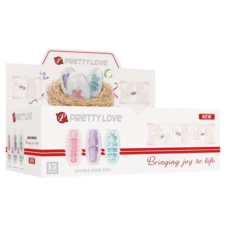 Pretty Love Double Sided Egg - Zestaw masturbatorów, Multi, 8, 6 cm